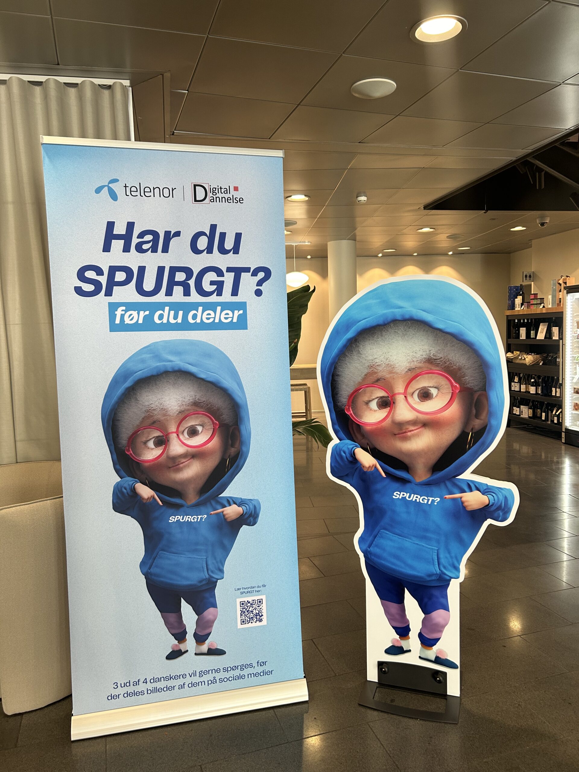 Kampagnemateriale for SPURGT-kampagnen i samarbejde med Telenor.